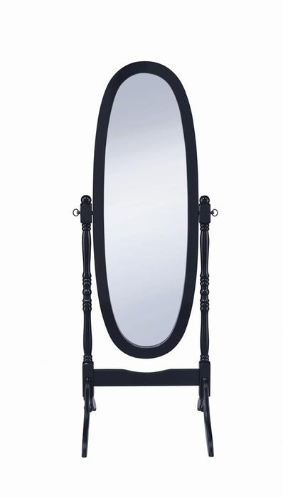 Cabot Rectangular Cheval Mirror with Arched Top Black - All Brands Furniture (NJ)