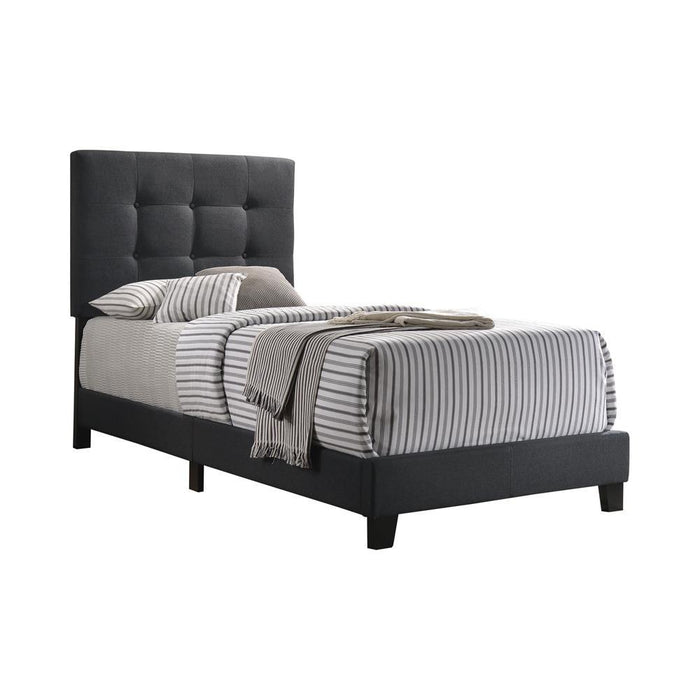 Mapes Tufted Upholstered Eastern King, Queen, Twin & Full Bed Charcoal & Grey - All Brands Furniture (NJ)