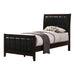 Carlton Full & Twin Upholstered Panel Bed Cappuccino and Black - All Brands Furniture (NJ)