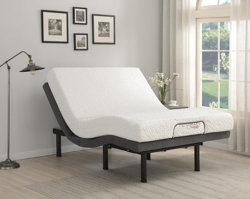 Clara Twin XL Adjustable Bed Base Grey and Black - All Brands Furniture (NJ)