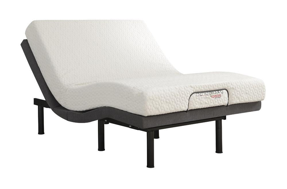 Negan Full Adjustable Bed Base Grey and Black - All Brands Furniture (NJ)