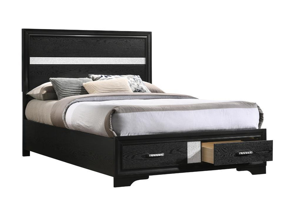 Miranda Full & Twin Storage Bed Black - All Brands Furniture (NJ)