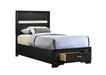 Miranda Full & Twin Storage Bed Black - All Brands Furniture (NJ)