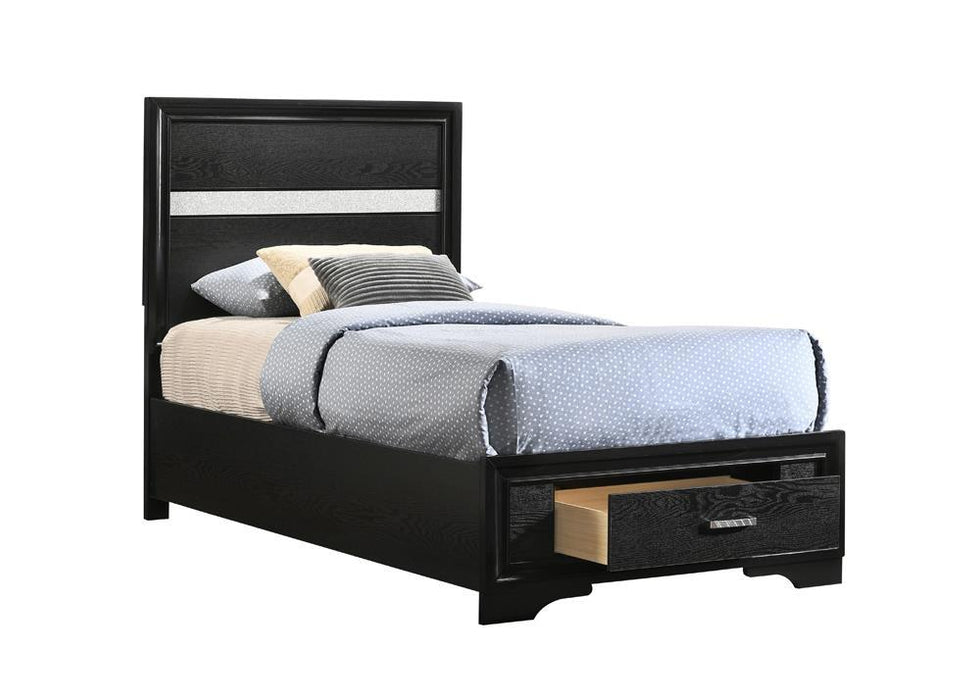 Miranda Full & Twin Storage Bed Black - All Brands Furniture (NJ)