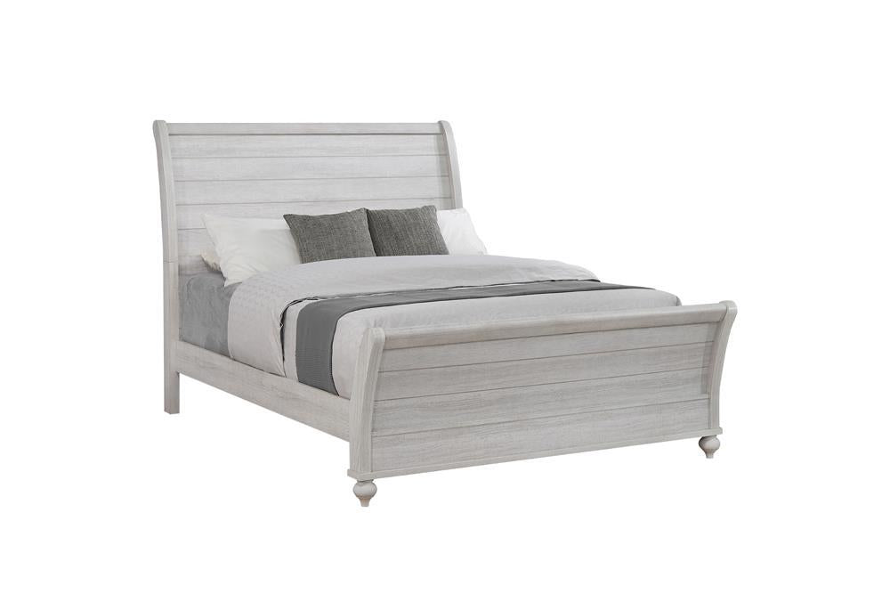 Stillwood Queen Sleigh Panel Bed Vintage Linen - All Brands Furniture (NJ)