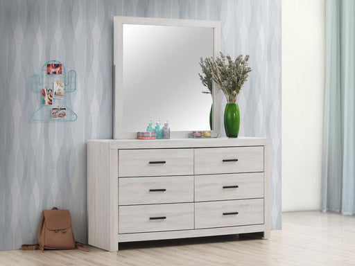 Brantford Rectangle Dresser Mirror Coastal White - All Brands Furniture (NJ)
