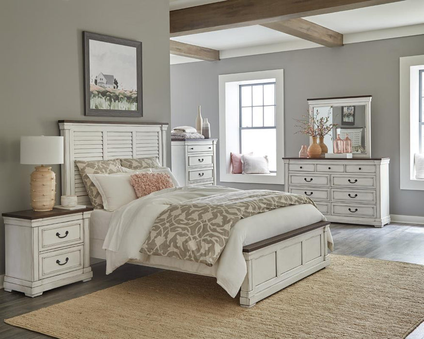 Hillcrest Queen Panel Bed White - All Brands Furniture (NJ)