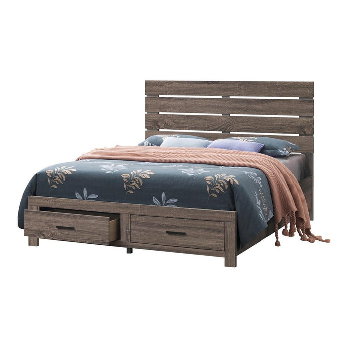 Brantford Eastern King & Queen Panel Bed Barrel Oak - All Brands Furniture (NJ)