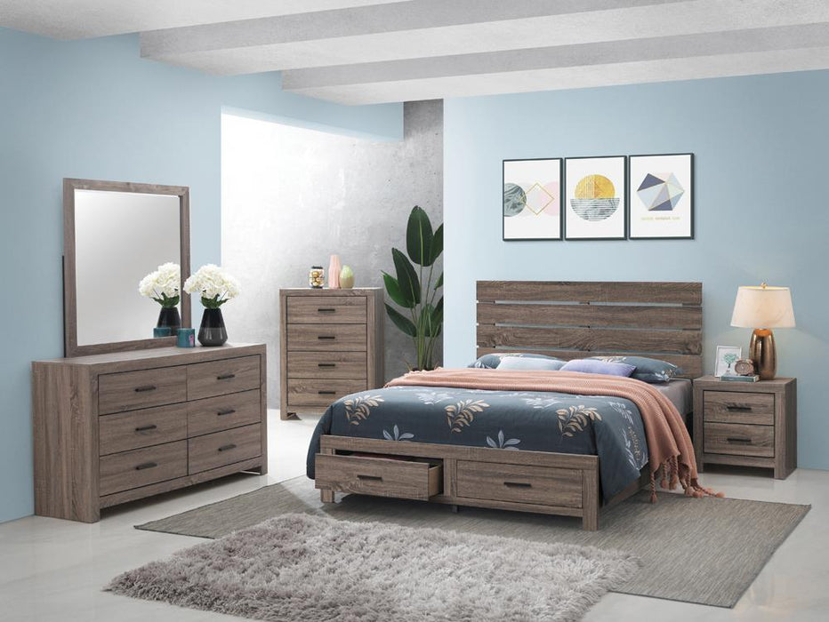 Brantford Eastern King & Queen Panel Bed Barrel Oak - All Brands Furniture (NJ)