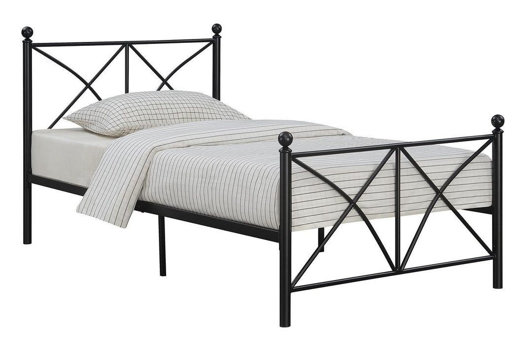 Hart Twin Platform Bed Black - All Brands Furniture (NJ)