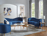 Sophia Upholstered Vertical Channel Tufted Chair Blue - All Brands Furniture (NJ)