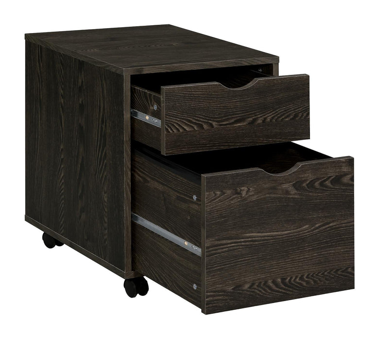 Noorvik 2-drawer Mobile File Cabinet Dark Oak