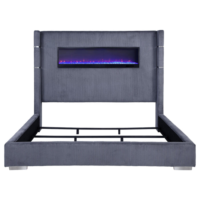 Tisdall Wingback Bed with Flame Visualizer - All Brands Furniture (NJ)