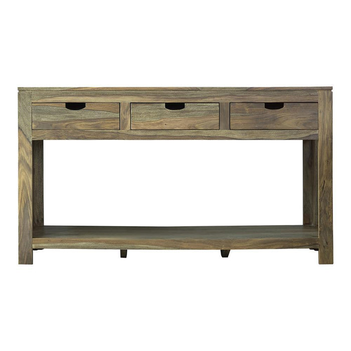 Esther 3-drawer Storage Console Table Natural Sheesham - All Brands Furniture (NJ)
