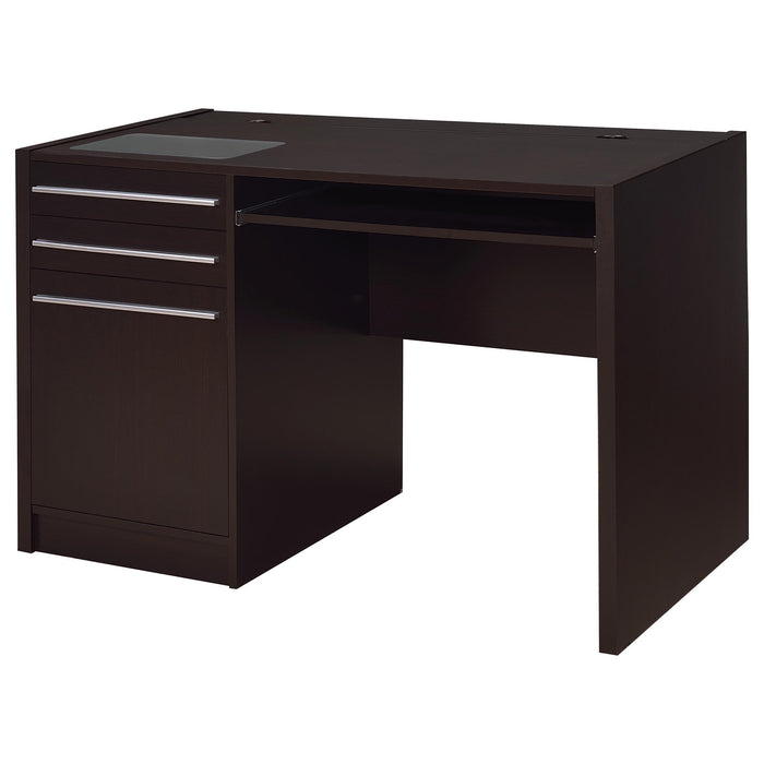 Halston Rectangular Connect-it Office Desk Cappuccino - All Brands Furniture (NJ)