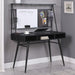 Jessie Writing Desk with USB Ports Black and Gunmetal - All Brands Furniture (NJ)