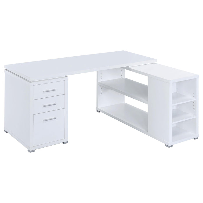 Yvette L-shape Office Desk - All Brands Furniture (NJ)