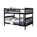 Chapman Full Over Full & Twin Over Full Bunk Bed Black & White - All Brands Furniture (NJ)