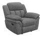 Bahrain Upholstered Glider Recliner Charcoal - All Brands Furniture (NJ)