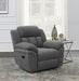 Bahrain Upholstered Glider Recliner Charcoal - All Brands Furniture (NJ)