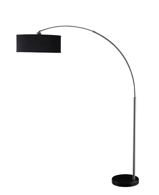 Kawke Drum Shade Floor Lamp Black and Chrome - All Brands Furniture (NJ)