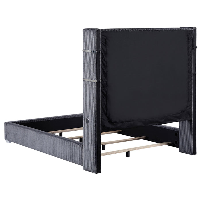 Tisdall California King, E.King & Queen Bed Grey, Black & Queen - All Brands Furniture (NJ)