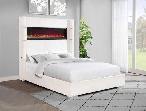 Tisdall Wingback Bed with Flame Visualizer - All Brands Furniture (NJ)
