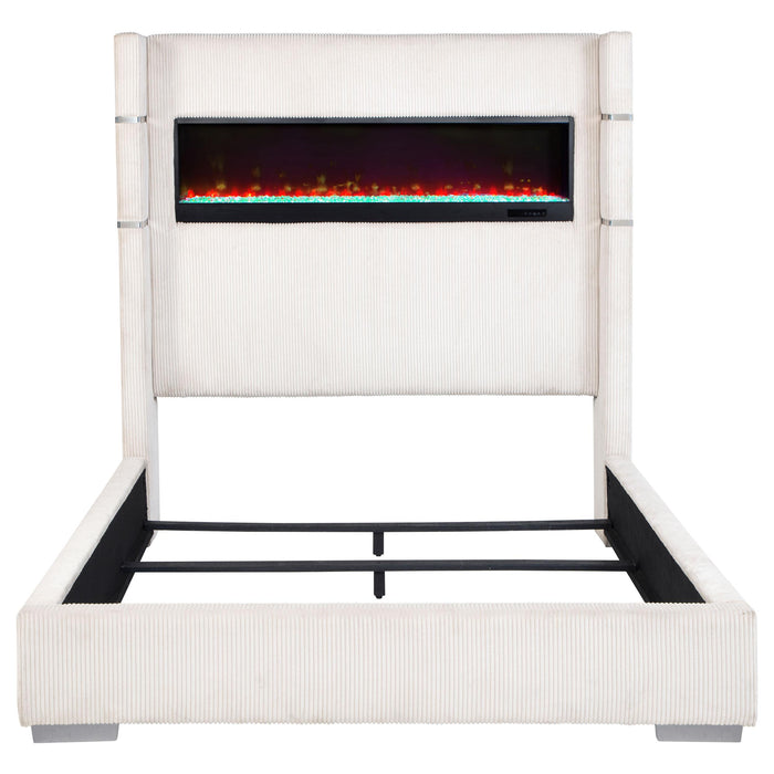 Tisdall Wingback Bed with Flame Visualizer - All Brands Furniture (NJ)