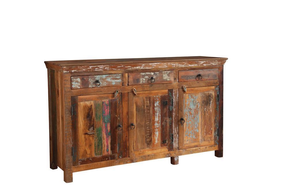 Henry 3-door Accent Cabinet Reclaimed Wood - All Brands Furniture (NJ)