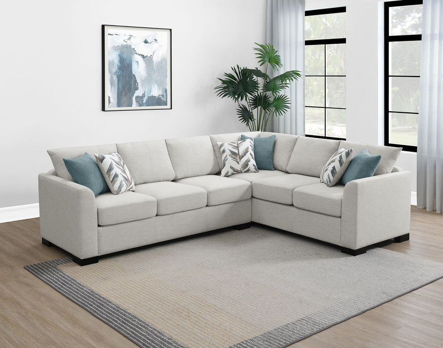 Ashford Chenille Upholstered Sleeper Sectional Sofa Greige - All Brands Furniture (NJ)
