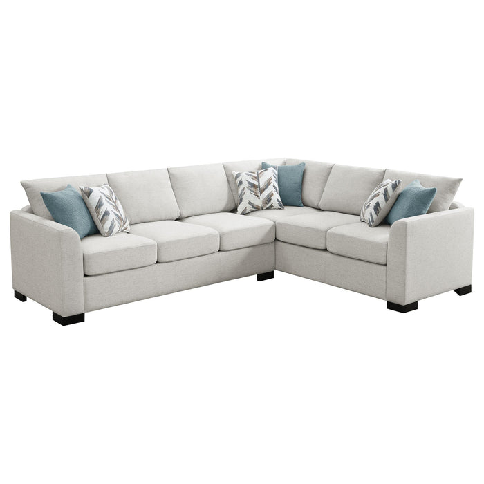 Ashford Chenille Upholstered Sleeper Sectional Sofa Greige - All Brands Furniture (NJ)