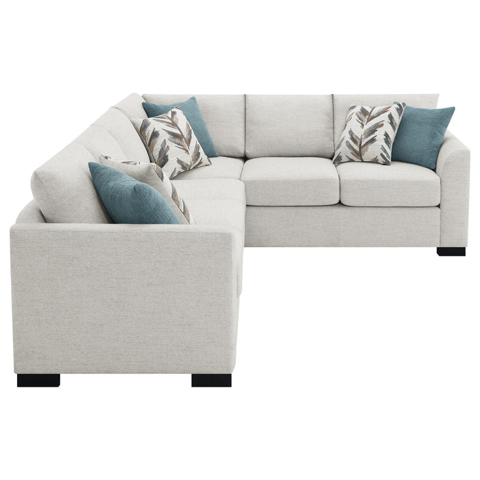 Ashford Chenille Upholstered Sleeper Sectional Sofa Greige - All Brands Furniture (NJ)