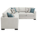 Ashford Chenille Upholstered Sleeper Sectional Sofa Greige - All Brands Furniture (NJ)