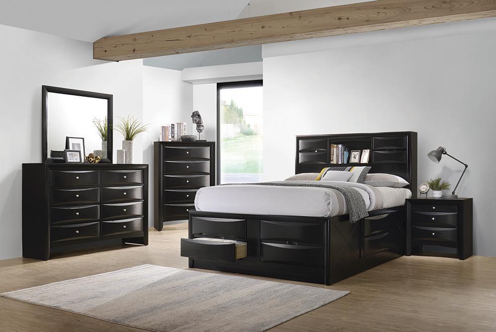 Briana California King Platform Storage Bed Black - All Brands Furniture (NJ)