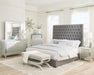 Camille Tall Tufted Bed Grey - All Brands Furniture (NJ)