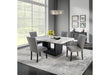 D02 Black Dining Table with D8685 Grey Dining Chair - All Brands Furniture (NJ)