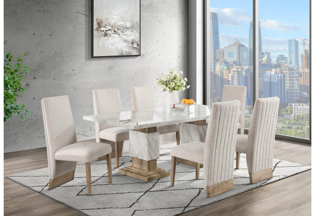 D12 Dining Table Natural with D12Dc Beige - All Brands Furniture (NJ)