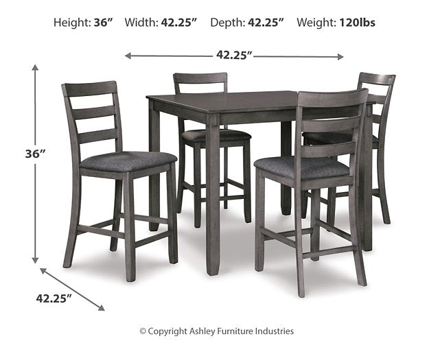 Bridson Counter Height Dining Table and Bar Stools (Set of 5) - All Brands Furniture (NJ)