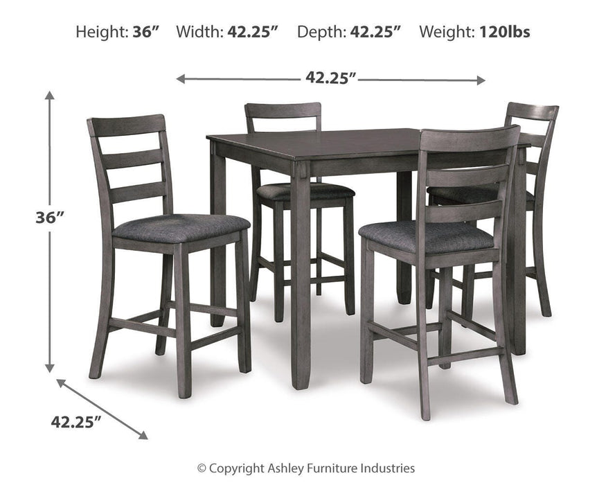 Bridson Counter Height Dining Table and Bar Stools (Set of 5) - All Brands Furniture (NJ)