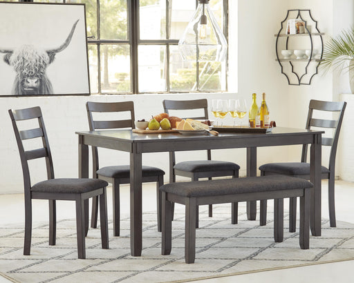 Bridson Dining Table and Chairs with Bench (Set of 6) - All Brands Furniture (NJ)