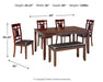 Bennox Dining Table and Chairs with Bench (Set of 6) - All Brands Furniture (NJ)