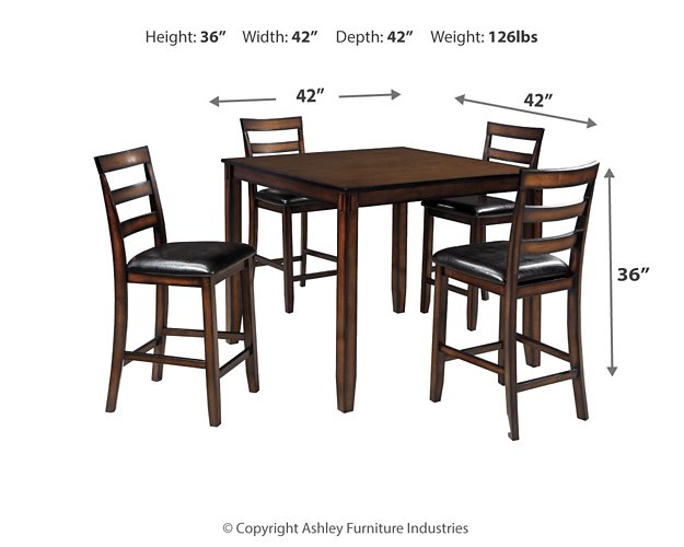 Coviar Counter Height Dining Table and Bar Stools (Set of 5) - All Brands Furniture (NJ)