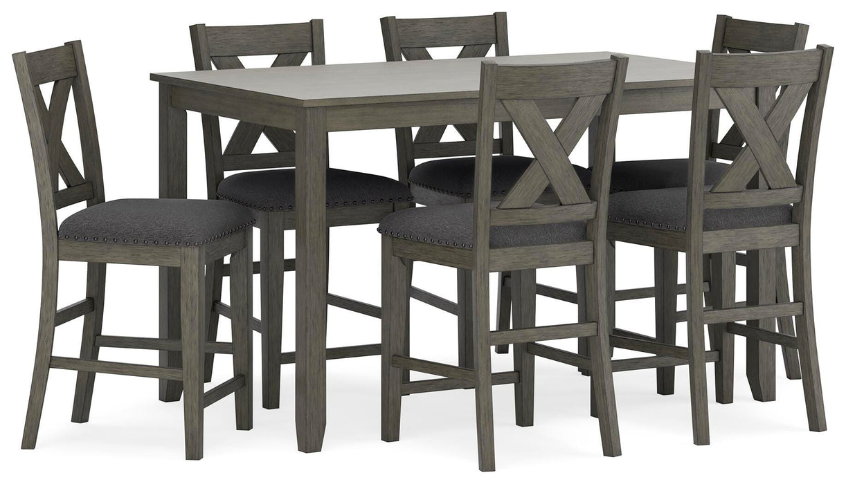 Caitbrook Counter Height Dining Table and Bar Stools (Set of 7) - All Brands Furniture (NJ)