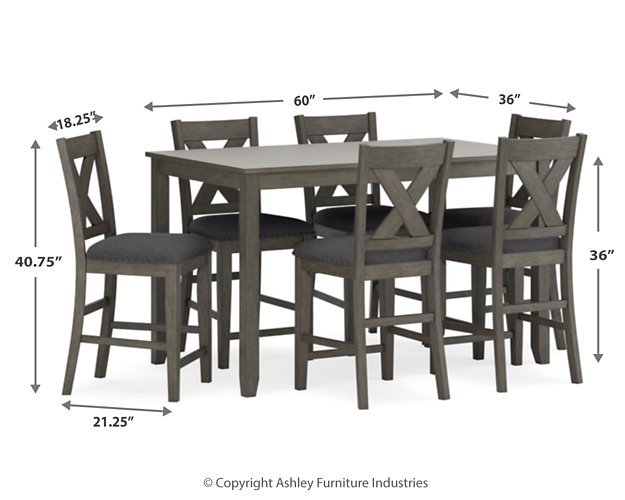 Caitbrook Counter Height Dining Table and Bar Stools (Set of 7) - All Brands Furniture (NJ)
