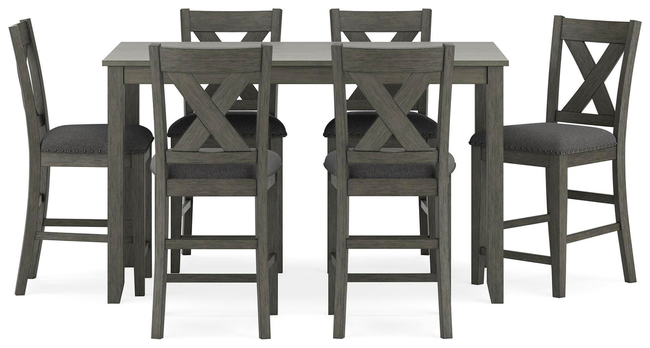 Caitbrook Counter Height Dining Table and Bar Stools (Set of 7) - All Brands Furniture (NJ)