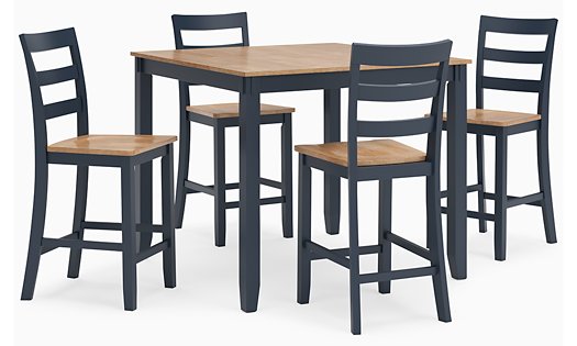 Gesthaven Counter Height Dining Table and 4 Barstools (Set of 5) - All Brands Furniture (NJ)