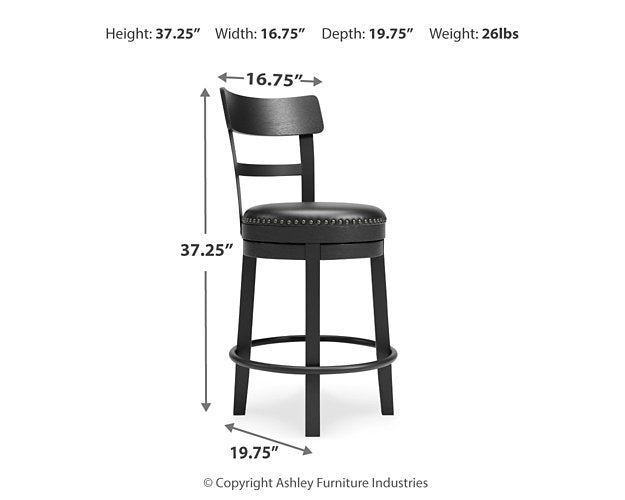 Valebeck Counter Height Bar Stool - All Brands Furniture (NJ)