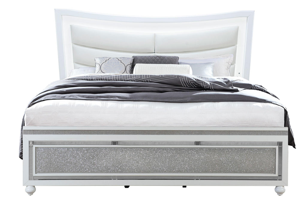 COLLETE WHITE QUEEN BED - All Brands Furniture (NJ)