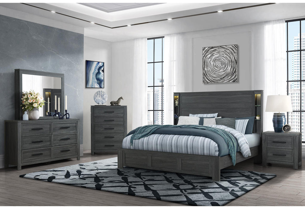 CYPRESS DARK GREY QUEEN BED GROUP - All Brands Furniture (NJ)