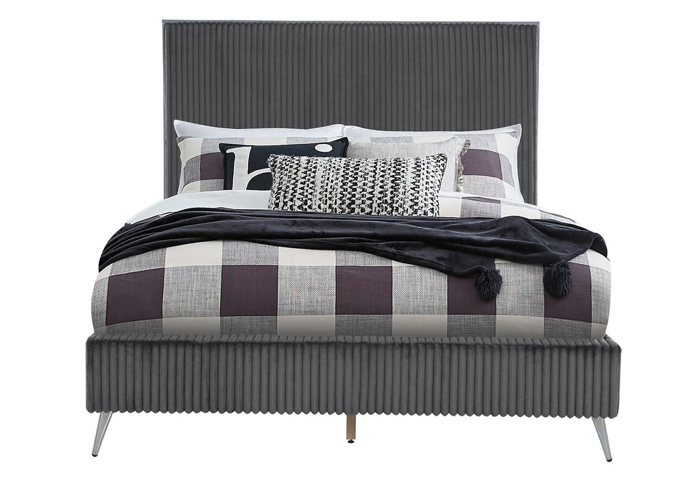 ENZO DARK GREY QUEEN BED - All Brands Furniture (NJ)